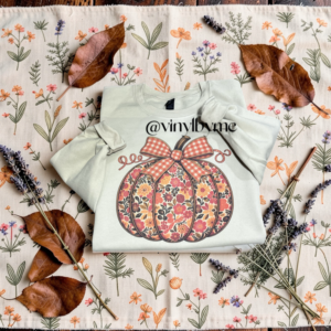Tan floral pumpkin sweatshirt