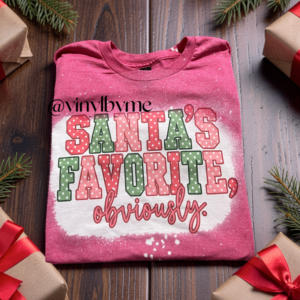 Pink Santa’s favorite obviously tee