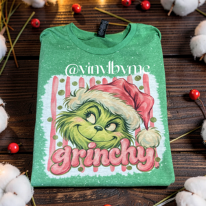 Green bleached Grinchy tee