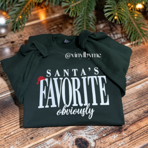 Santa’s favorite obviously green sweatshirt