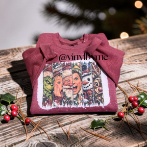 Red Christmas face sweatshirt